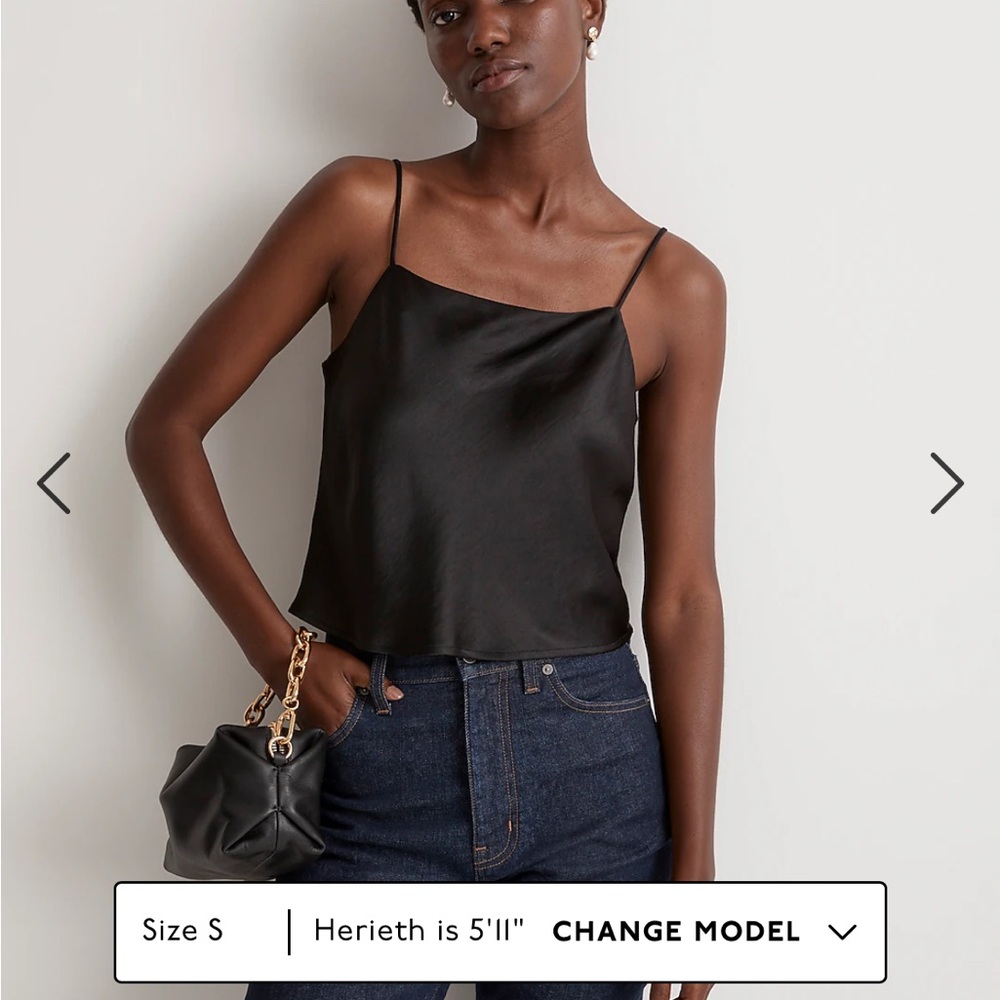 Madewell satin square neck cami